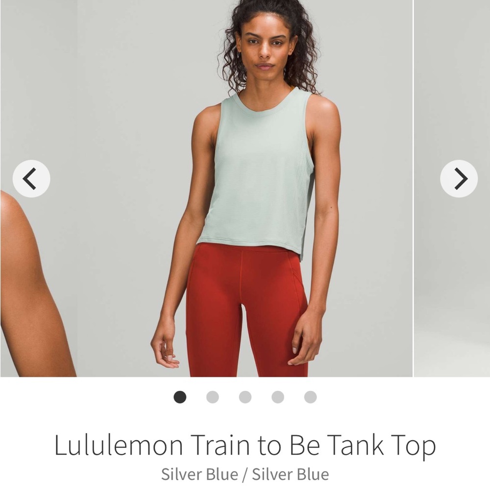 Lululemon Athletica Train to Be Tank Top Silver Blue Size 2